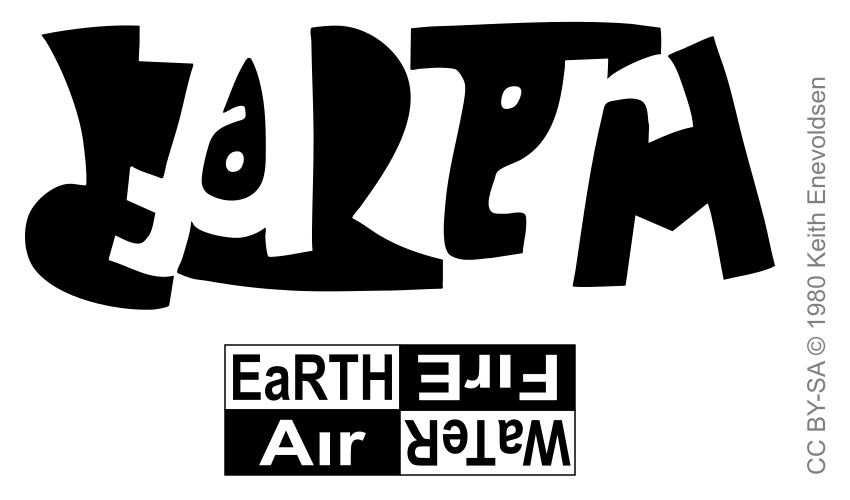 Earth/Water/Air/Fire ambigram